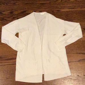 White cardigan